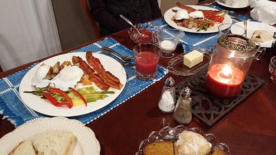 Homemade breakfast at Inn The Pines