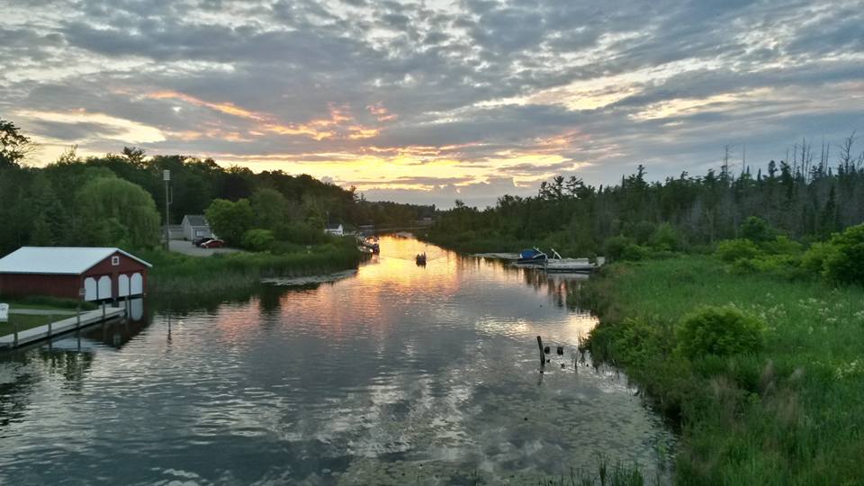 Sunset along the Leelanau channel
