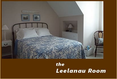 The Leelanau Room — cozy guest room at Inn The Pines Bed and Breakfast in Lake Leelanau Michigan